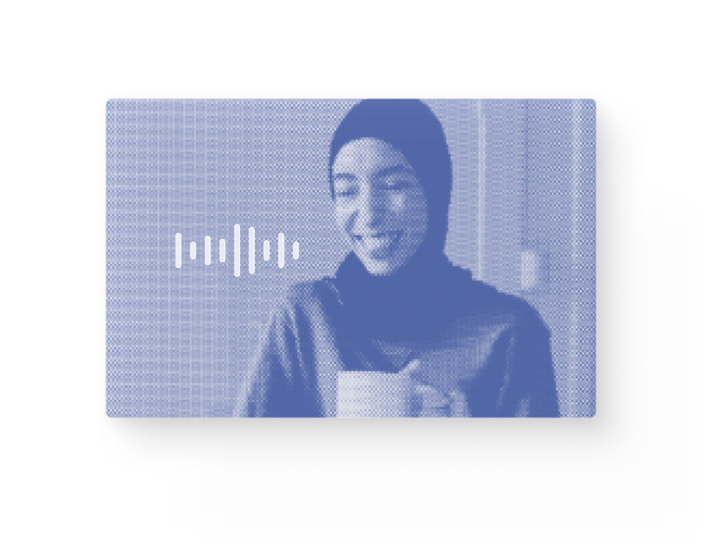 Visual graphic representing clear audio capture used in immigration interview recording and asylum interview processes