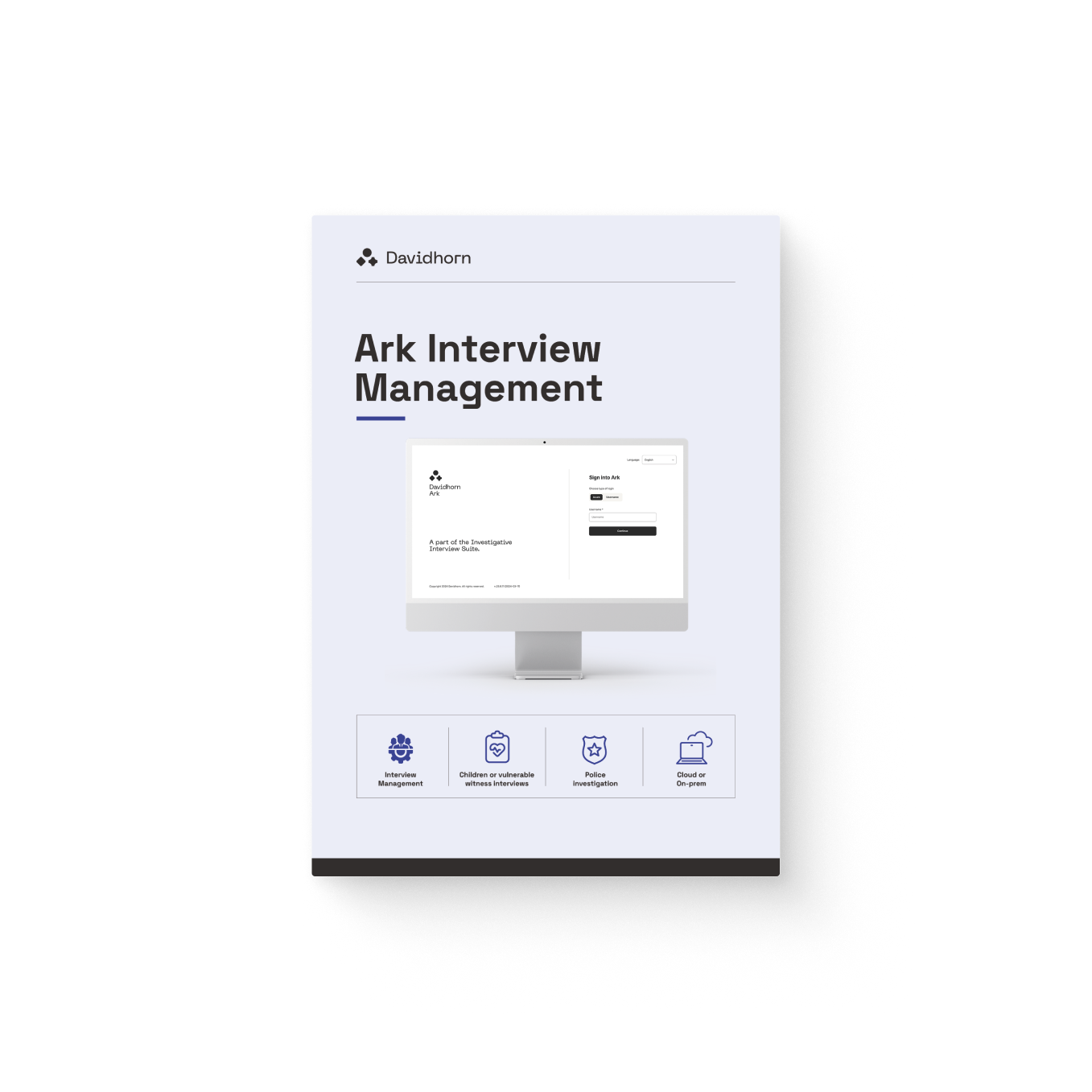 Image of the Davidhorn Ark Interview Management datasheet cover