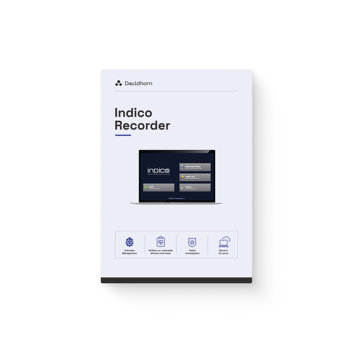 Image of the Indico Recorder datasheet cover